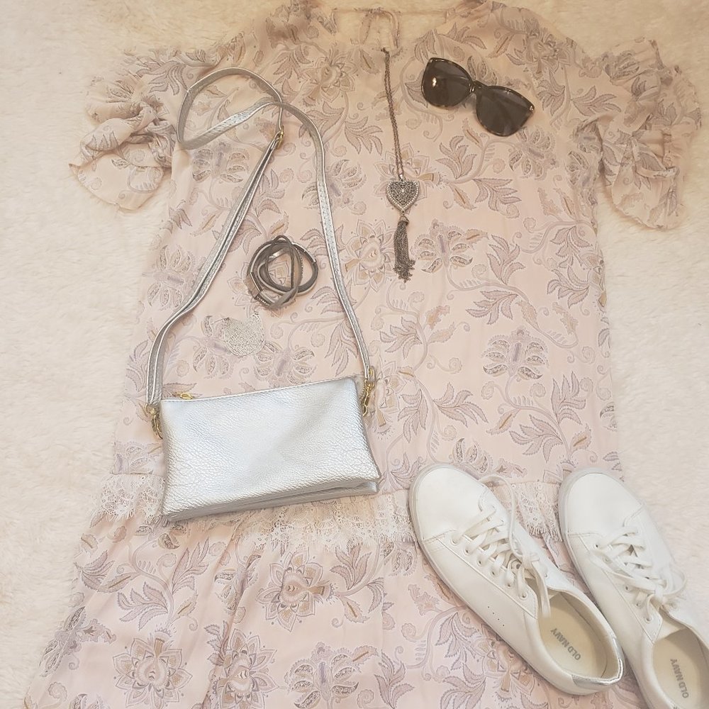 Loft Soft Peach Spring Dress